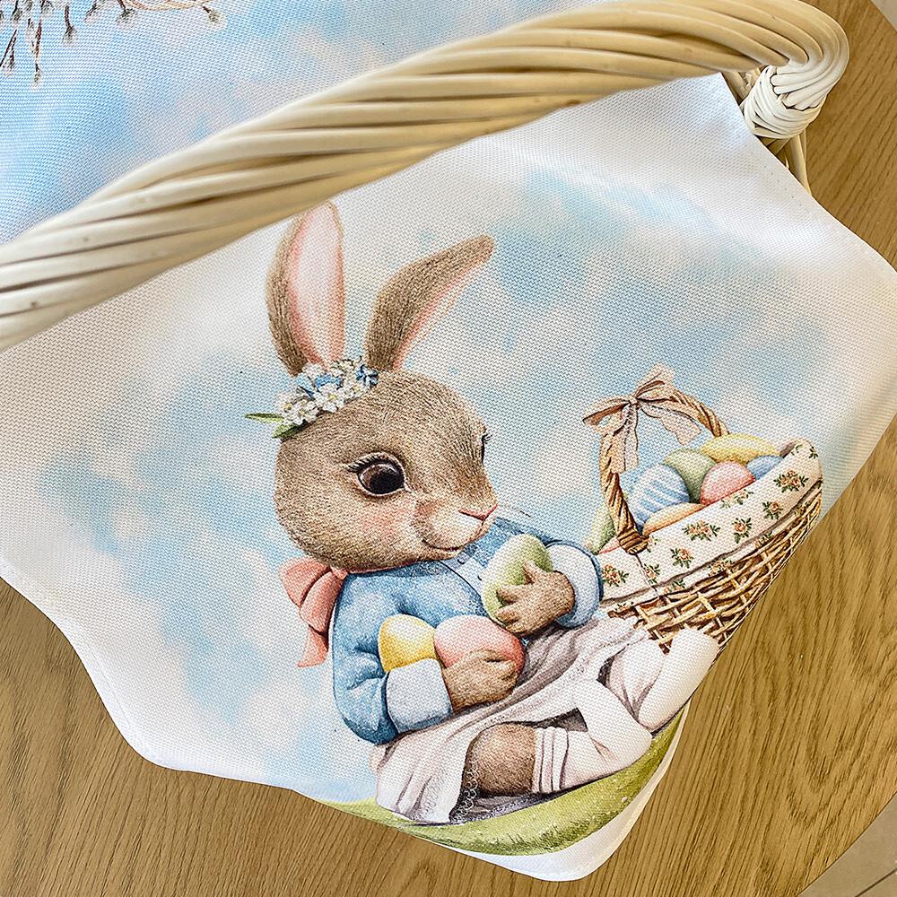 Серветка велика на стіл для кошика Кролик з великоднім кошиком (sp7-541168039)