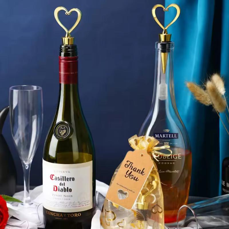 Пробка для пляшок вина багаторазова Серце Золотистий (2789190649) - фото 7 Пробка для пляшок вина багаторазова Серце Золотистий (2789190649) - фото 7