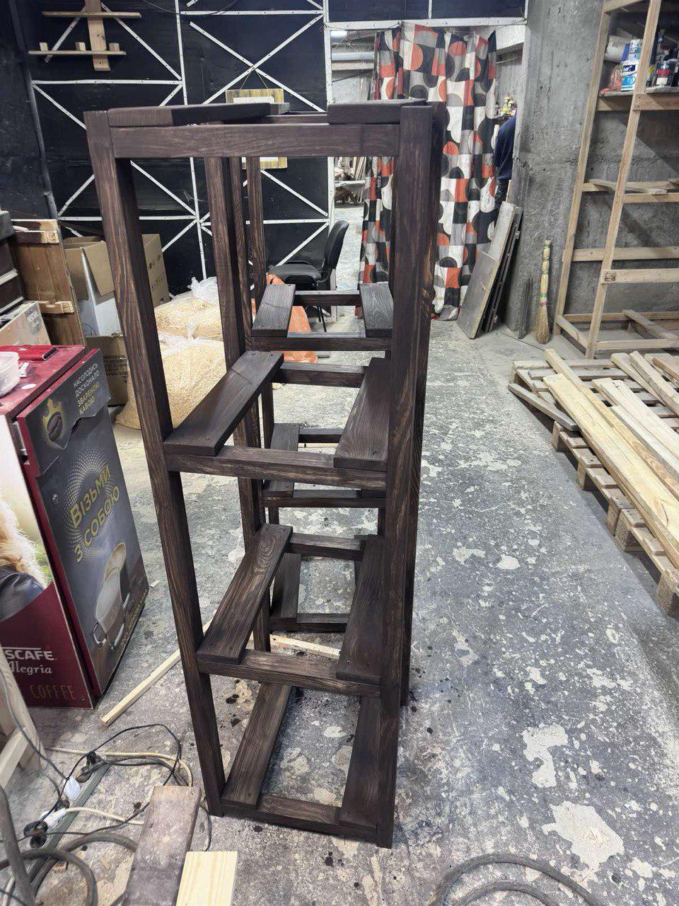 Етажерка з натурального дерева для зберігання бутлів з водою ясен (DV4663) - фото 3