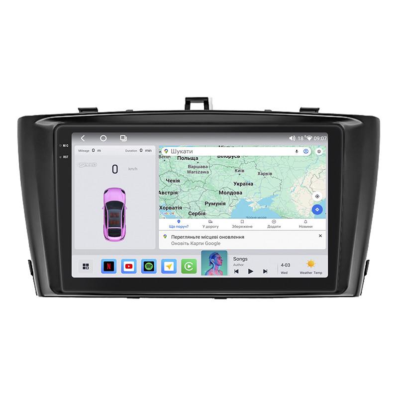 Автомагнитола штатная Lesko 4G/QLED/CarPlay/360°/GPS/Wi-Fi для Toyota Avensis III 2008-2011 4/64Gb 9" (2317936587)