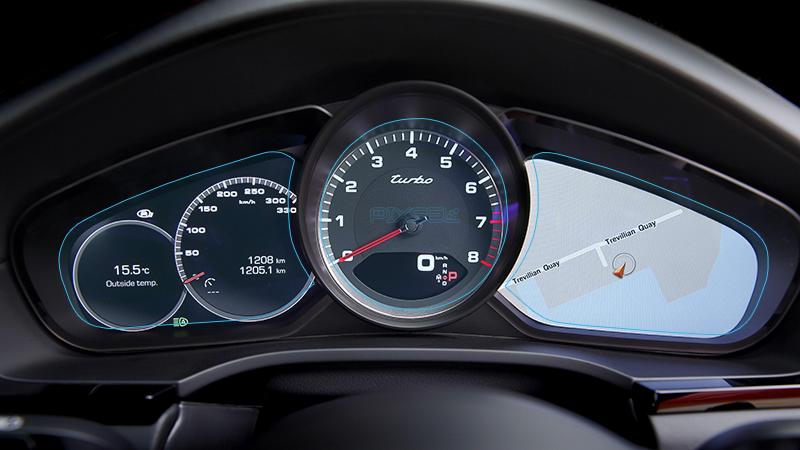 Стекло защитное Pixsel гибридный глянец на приборную панель Porsche Cayenne 17,4“ 2017-2022
