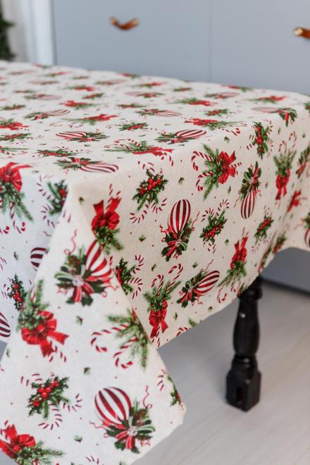 Скатертина Прованс Stripe Balls 120x136 см (42161) - фото 2 Скатертина Прованс Stripe Balls 120x136 см (42161) - фото 2