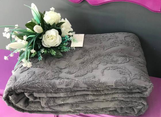 Простынь махровая Maison D'or Sanda полуторная 160x240 см Dark grey (2000022264852) - фото 1 Простынь махровая Maison D'or Sanda полуторная 160x240 см Dark grey (2000022264852) - фото 1