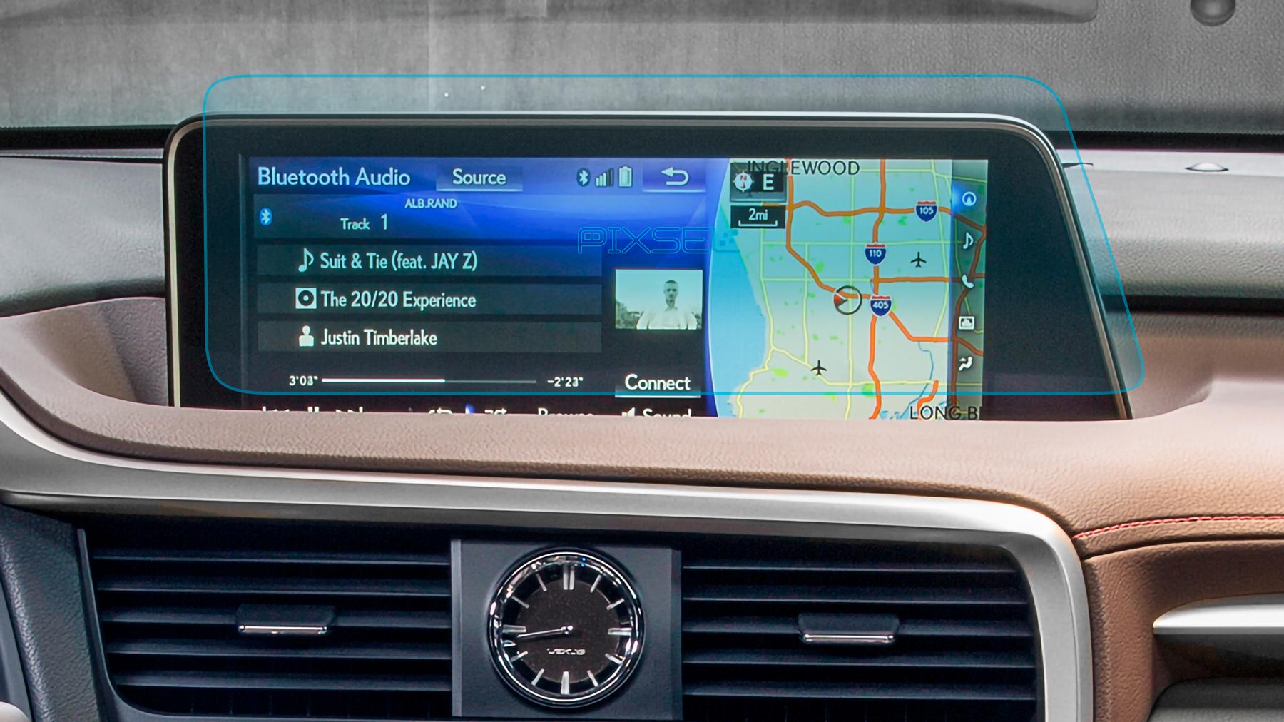 Стекло защитное Pixsel гибридный глянец на монитор Lexus RX 15,6“ 2016-2019