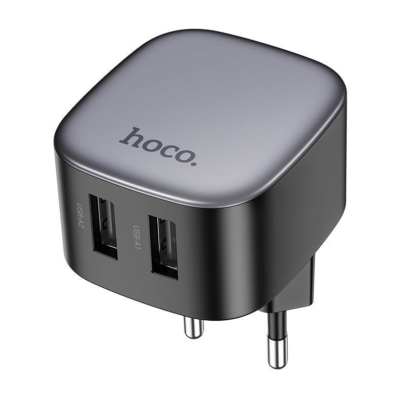 Адаптер мережевий HOCO Wing два порти CS31 A USB 10,5W 2,1 A Black (595871)