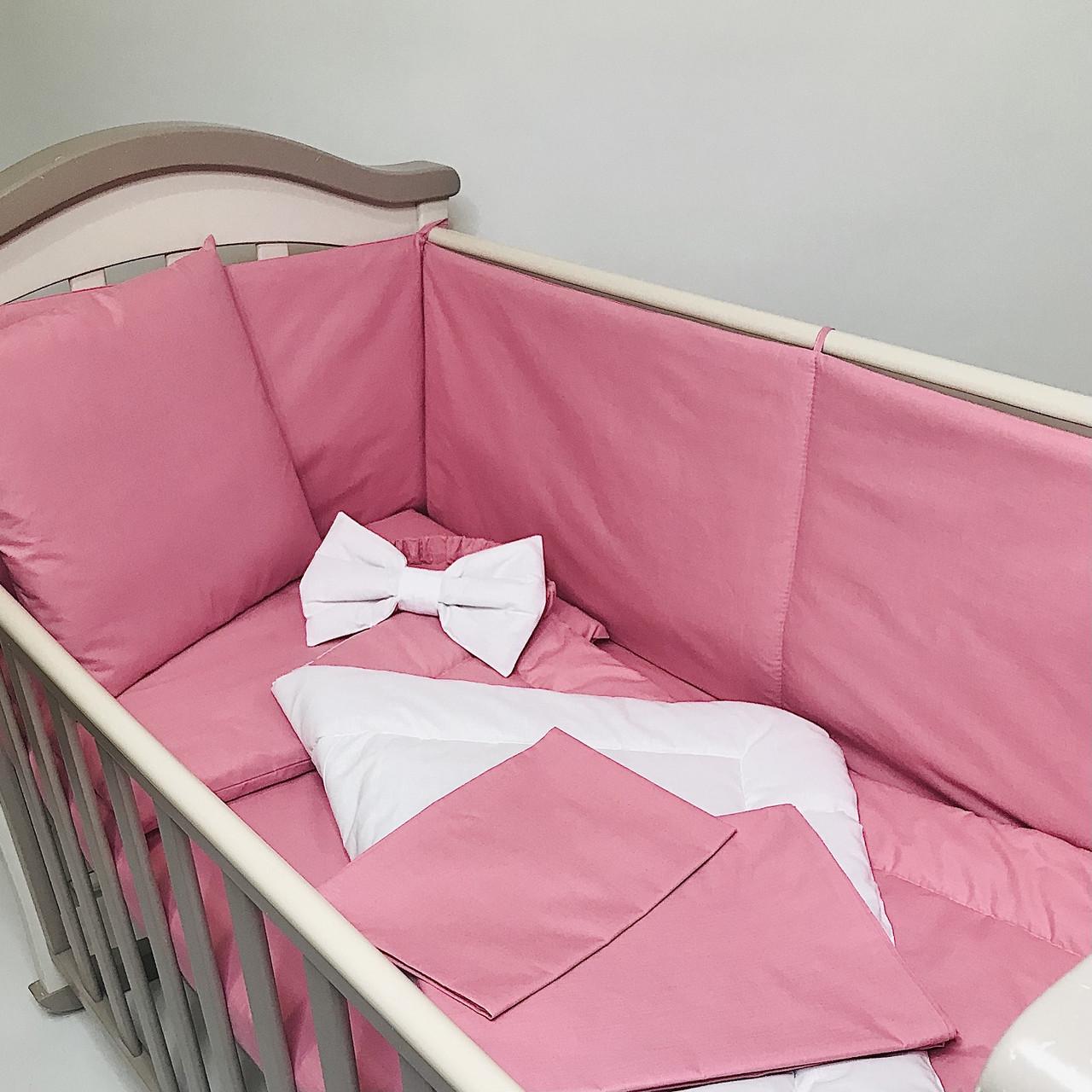 Бортики защита в детскую кровать Penetka бязь 120x40/60x40 см Розовый (6500.120.40.95) - фото 2 Бортики защита в детскую кровать Penetka бязь 120x40/60x40 см Розовый (6500.120.40.95) - фото 2