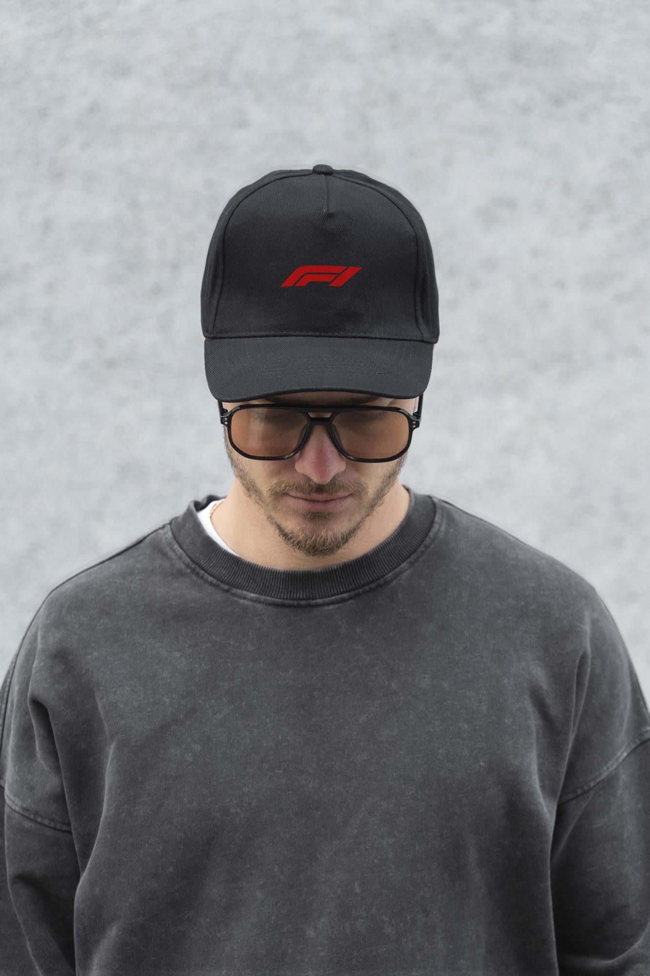 Бейсболка Without с принтом F1Red унисекс Black (8049791)