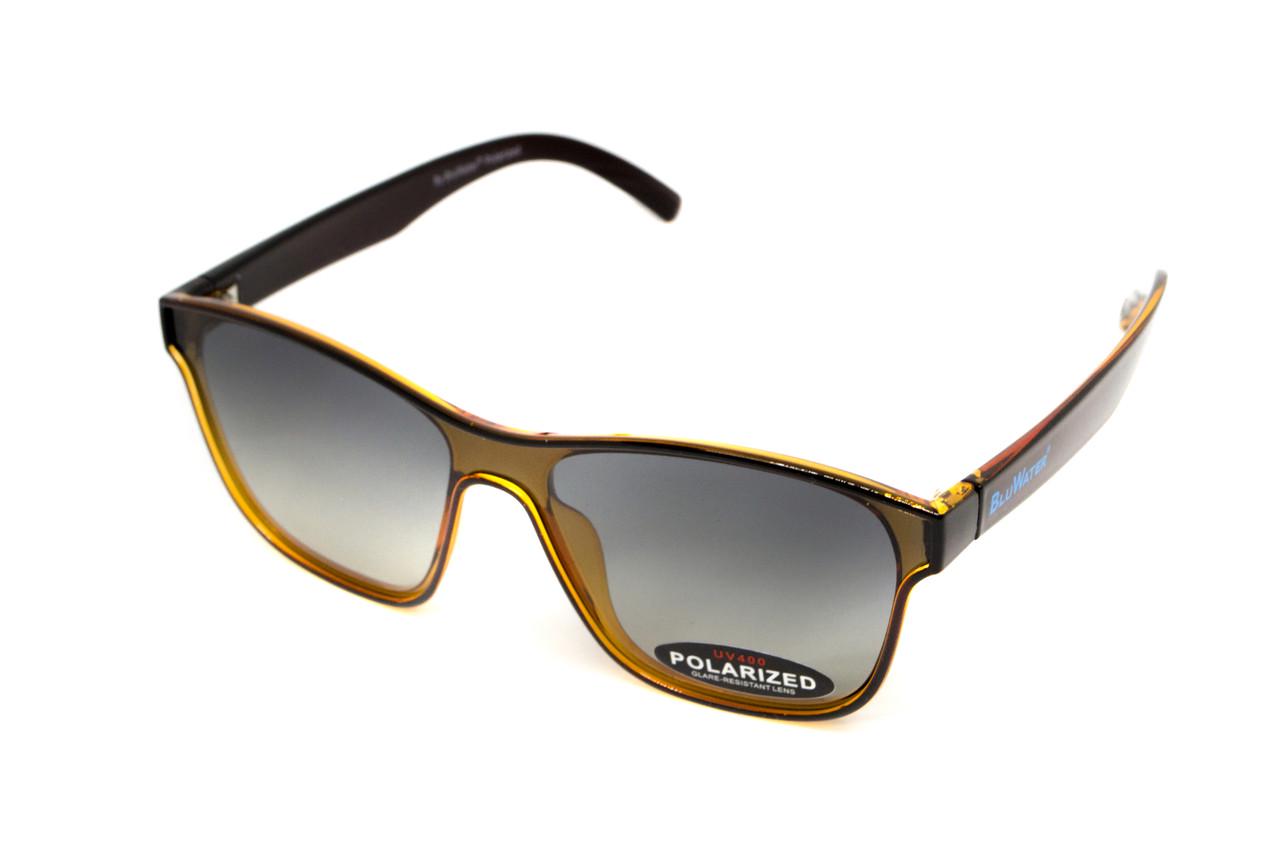 Очки поляризационные BluWater Saltee Polarized Серый с градиентом в коричневой полупрозрачной оправе (69962426490399)