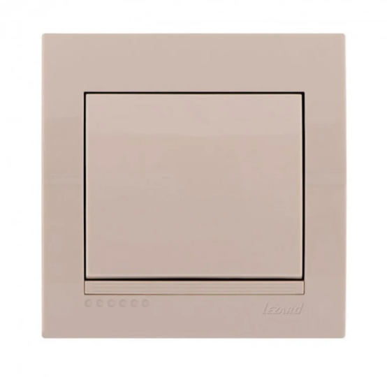 Выключатель одноклавишный Lezard Deriy Кремовый (26295246)