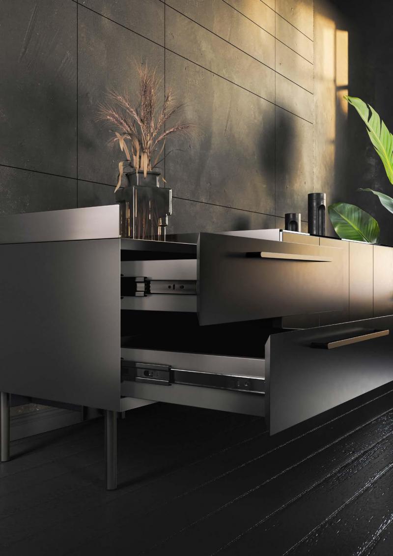 Комплект направляючих GTV Versalite Plus+ з доводчиком L 450 мм Чорний (PK-L-H45-450-B-20) - фото 3 Комплект направляючих GTV Versalite Plus+ з доводчиком L 450 мм Чорний (PK-L-H45-450-B-20) - фото 3