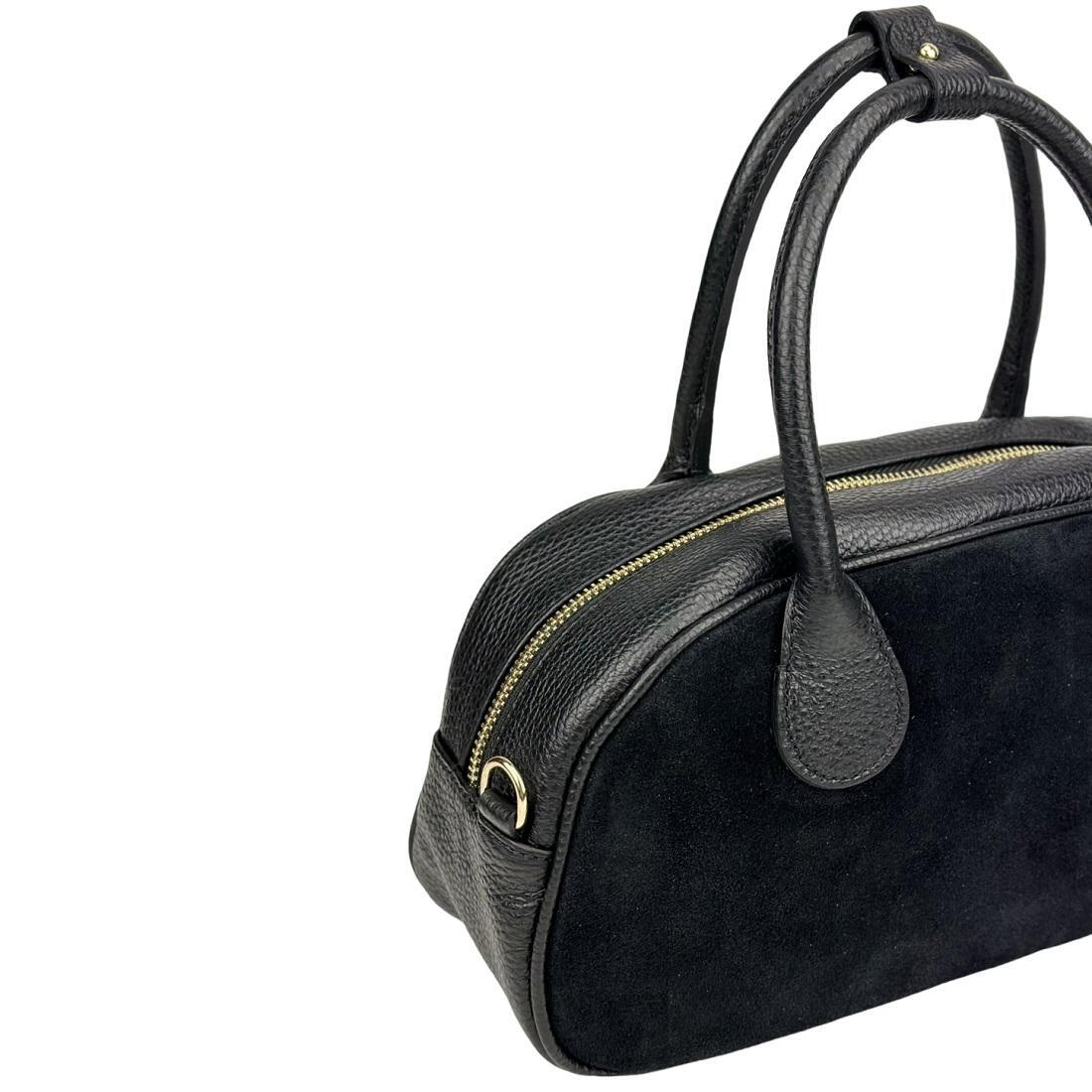 Женская сумка Royal Bag F-IT-3017A замшевая Черный (8080) - фото 8 Женская сумка Royal Bag F-IT-3017A замшевая Черный (8080) - фото 8