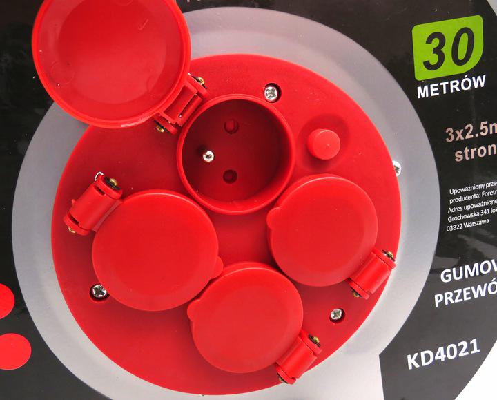 Удлинитель на катушке KraftDele 30M KD4021 - фото 3