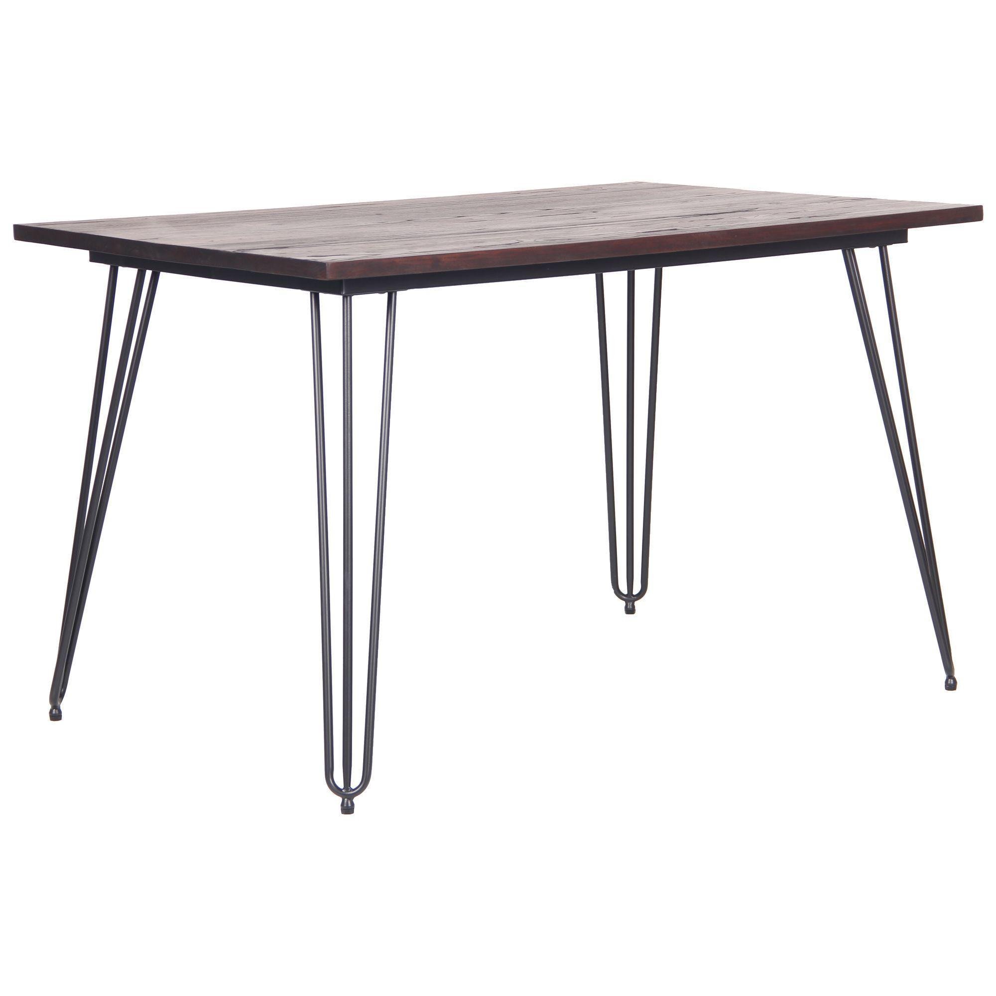 Стол обеденный AMF Smith 1200х750х600 сталь Черный/Гевея