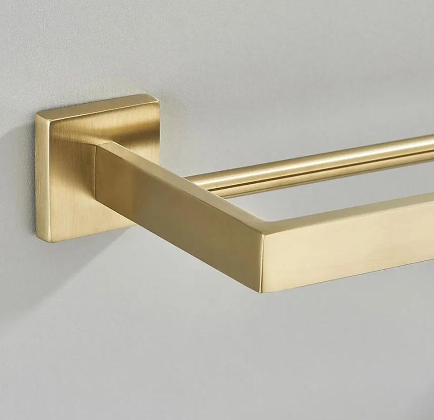 Полотенцедержатель REA Erlo REA-06909 двойной Золотой (231514) - фото 4 Полотенцедержатель REA Erlo REA-06909 двойной Золотой (231514) - фото 4