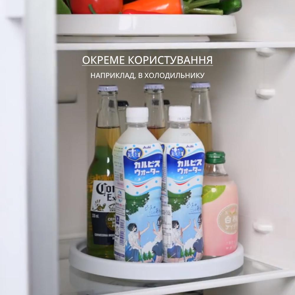 Полка-органайзер для специй кухонная поворотная двойная 25 см (12610560) - фото 6 Полка-органайзер для специй кухонная поворотная двойная 25 см (12610560) - фото 6