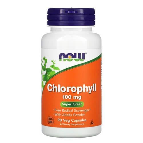 Хлорофилл NOW Chlorophyll 100 мг 90 Veg Capsules (NOW-02645)