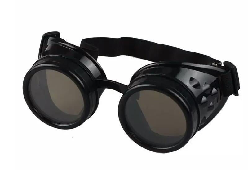 Винтажные очки стимпанк сварщики Черный (0969-3)