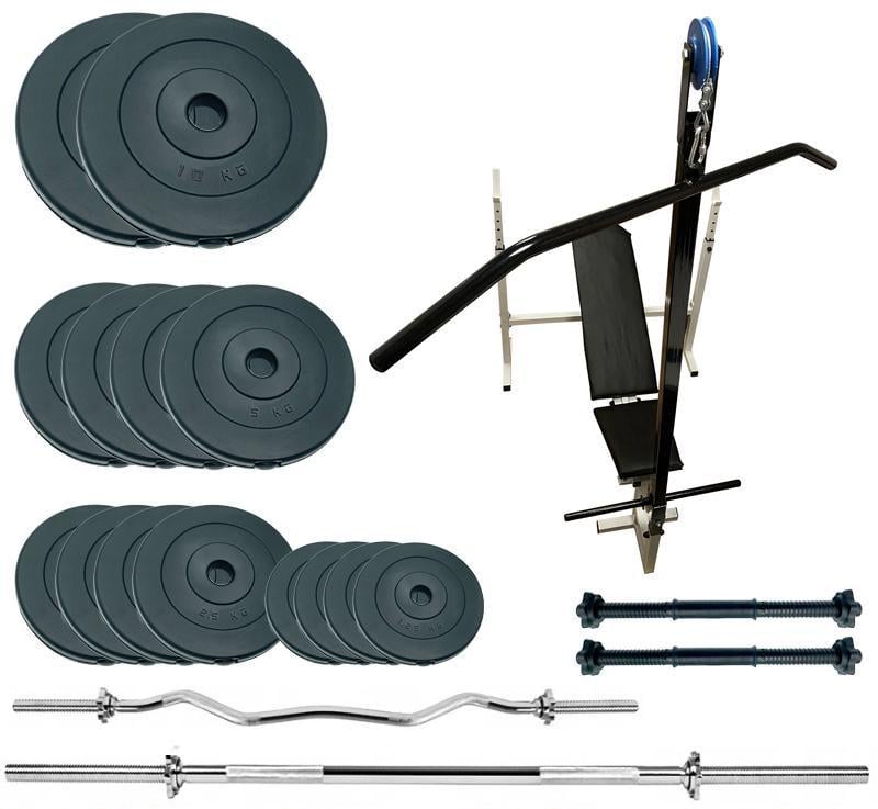 Лава для жиму з набором штанг і гантелей Newt ProGym Scott Plus Set Pro T 70 кг (NE-SKM-PL-ST-70)