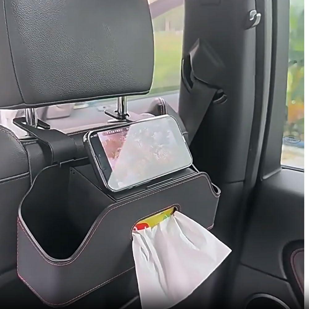 Органайзер автомобільний Ningbo підстаканник/серветниця на спинку заднього сидіння Чорний (3403) - фото 2