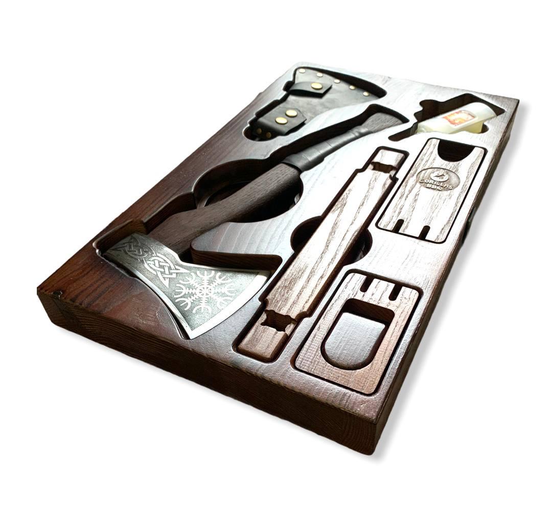 Сокира Скіф у подарунковій коробці Gorillas BBQ ручна робота - фото 2