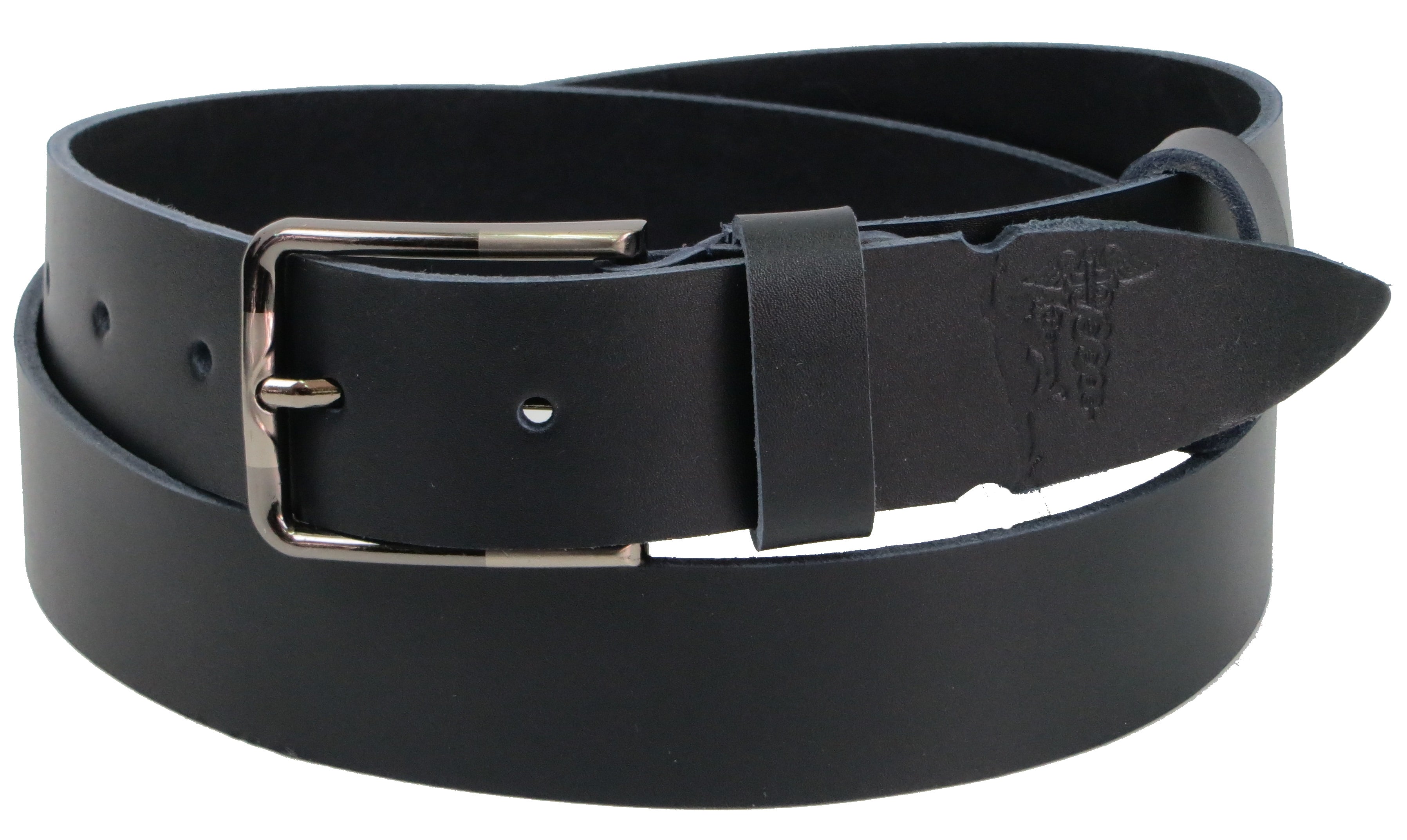 Ремень мужской Skipper кожаный Синій (1292-38)