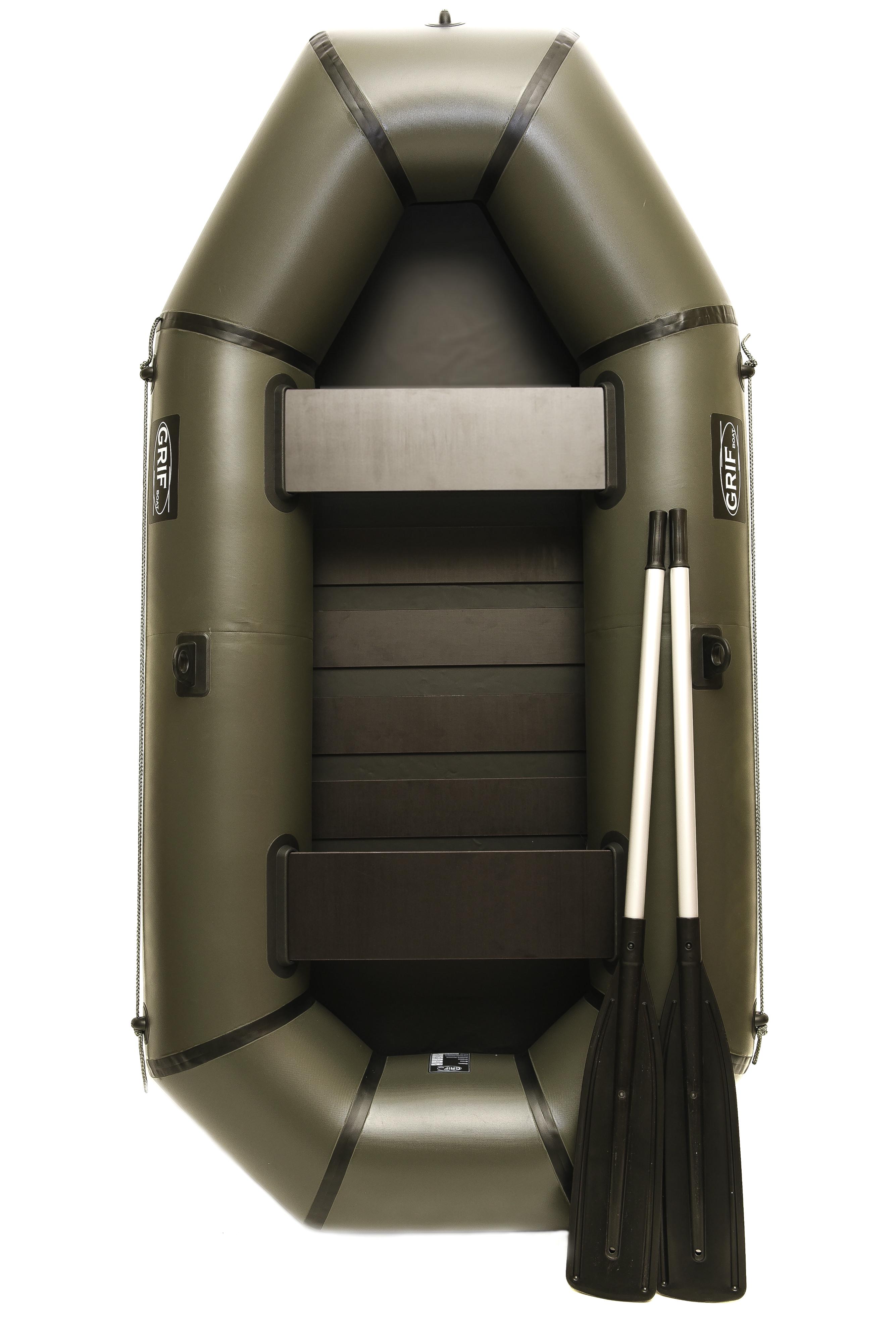 Лодка надувная двухместная для рыбалки Grif boat GH-250S пвх