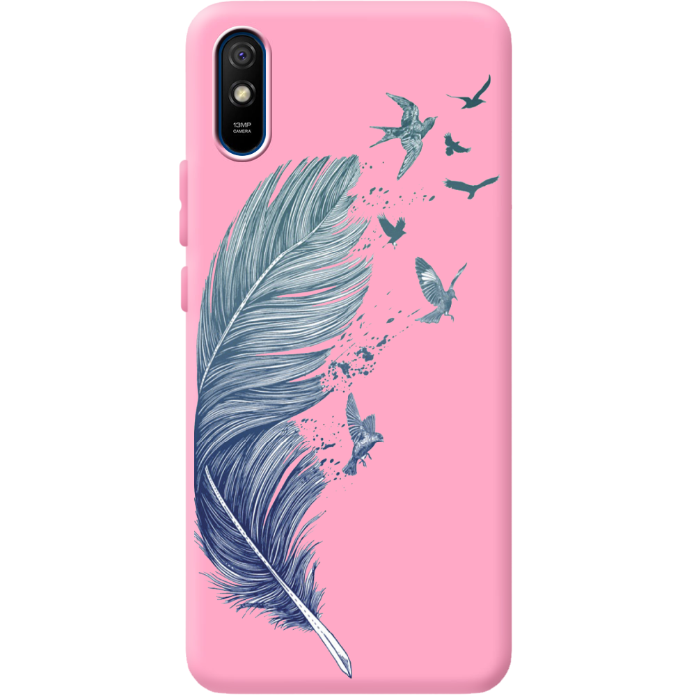 Чехол BoxFace Xiaomi Redmi 9A Feather Розовый силикон (40304-cc38-41931)