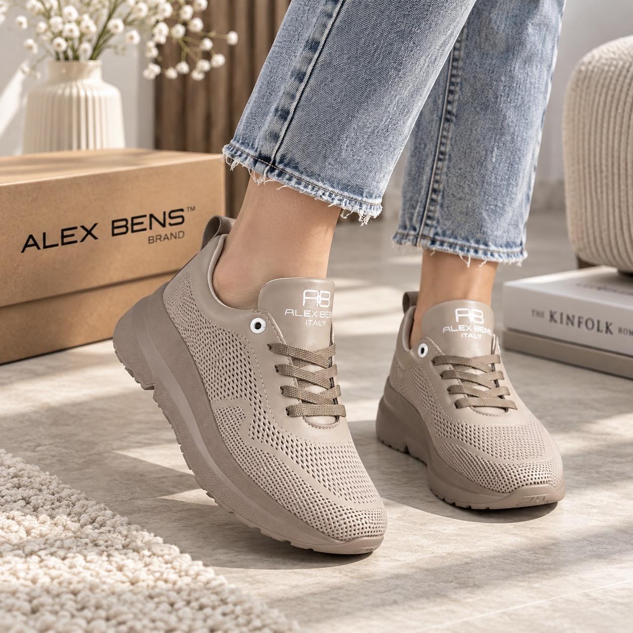 Кросівки жіночі Alex Bens 21205-K з натуральної шкіри з перфорацією р. 38 (30302469)