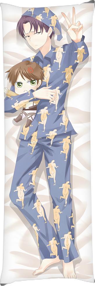 Подушка дакимакура Levi Ackerman 5 40x100 см (13531175)