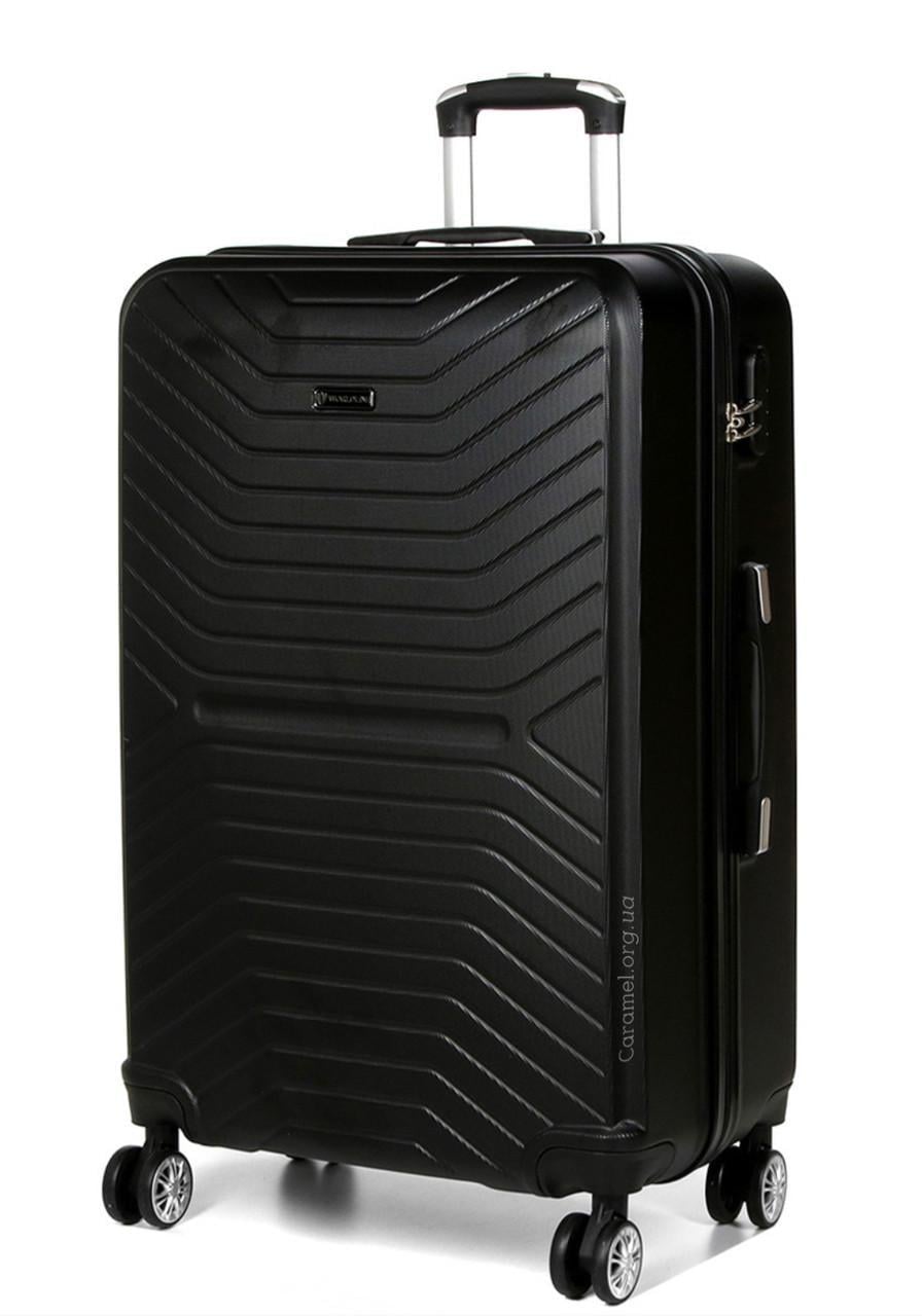Чемодан Франция большая Worldline L 76х49х30 см 95 л 4,0 кг Черный (625)