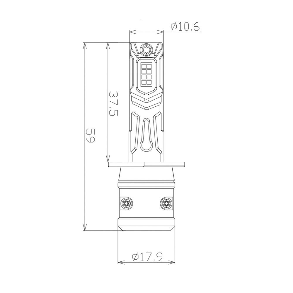 Світлодіодні лампи Nextone Led L7 6000Lm 6000K H1 2 шт. (НФ-00001699-1) - фото 4