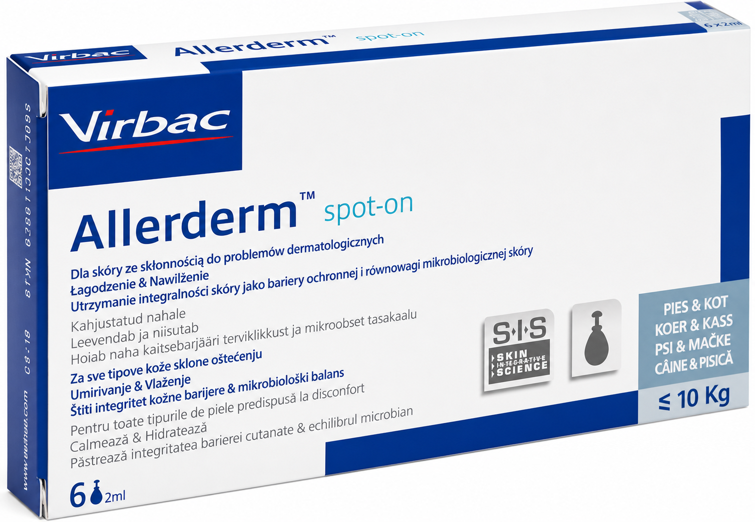 Ветпрепарат Virbac Allerderm spot-on 6x2 мл