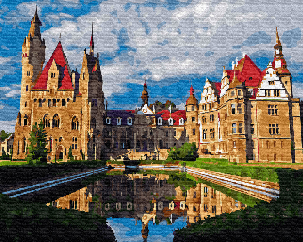 Картина за номерами Brushme Мошненський замок у Польщі (GX33175