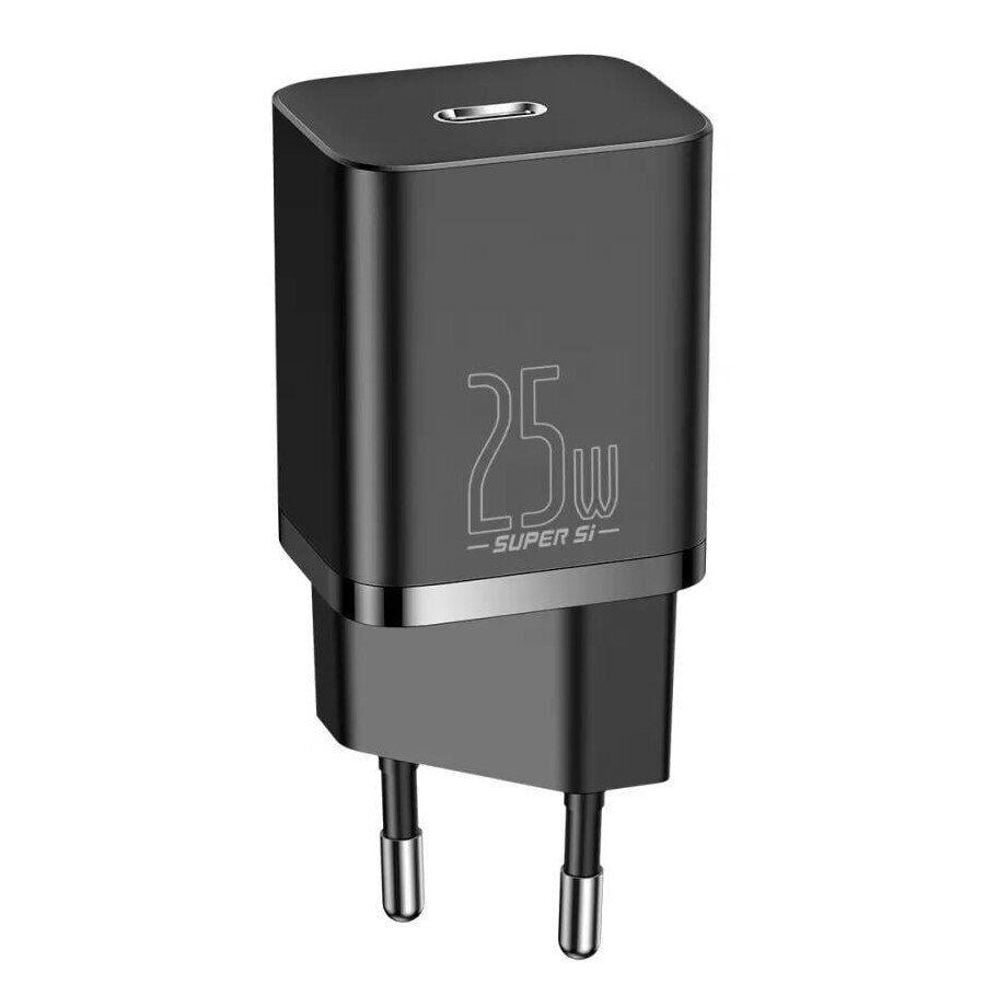 Зарядний пристрій для мобільних телефонів Baseus Super Si Quick Charger 1C 25 W EU Black (CCSP020101)