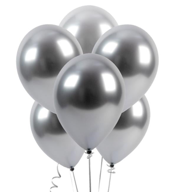 Воздушные шары Set 6 шт. Ø 33 см Серебреный хром Воздушные шары Set 6 шт. Ø 33 см Серебреный хром