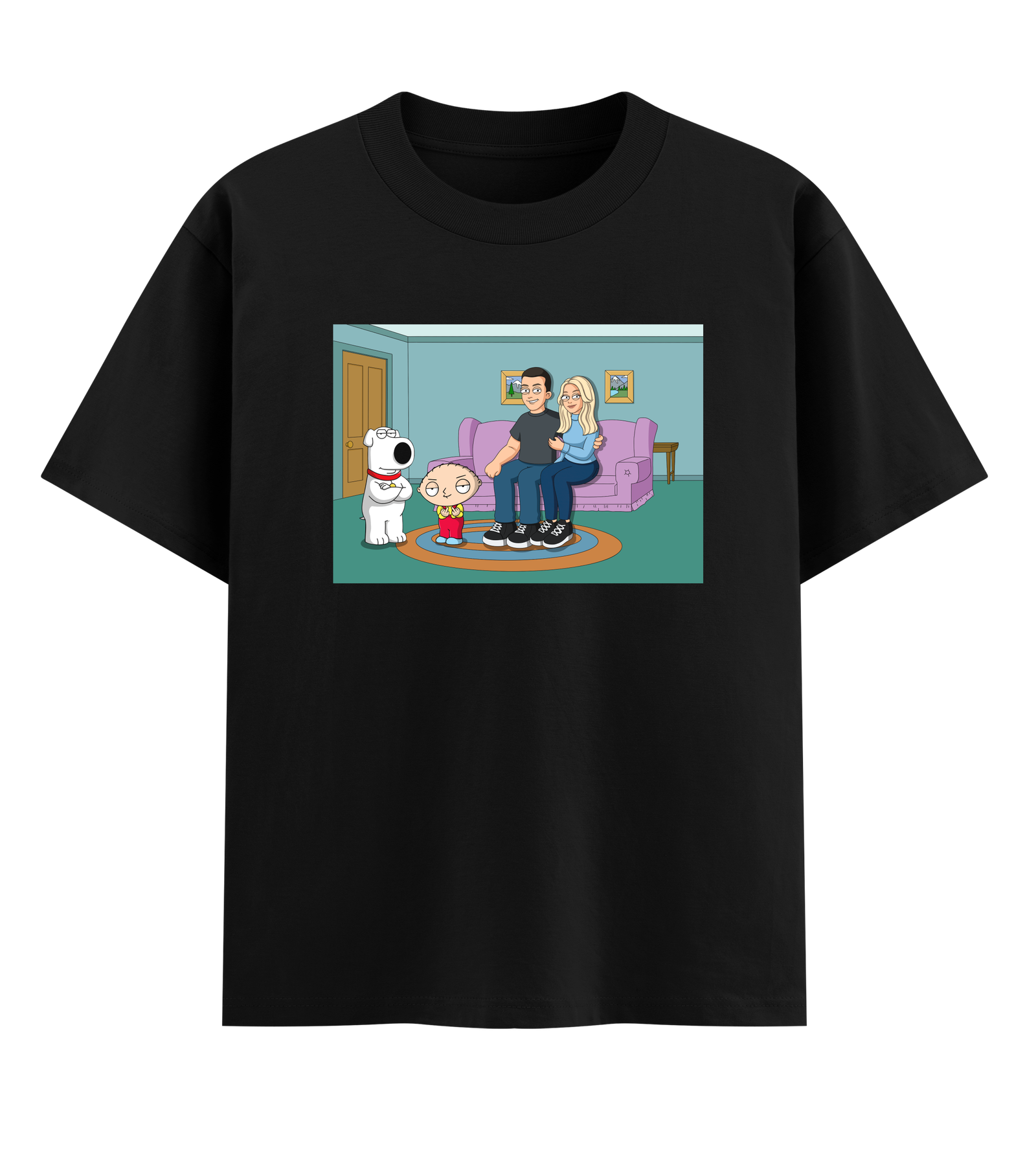 Футболка оверсайз Ponty Shop Грифіни ХЛ Чорний