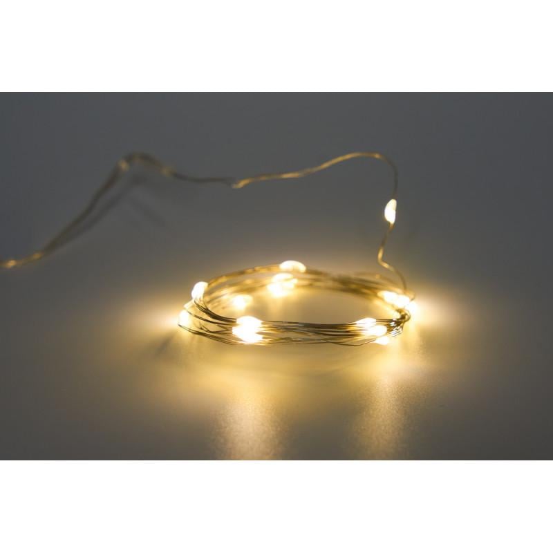 Гирлянда с USB разъемом 2 м 20LED теплый белый IP20 (721312)