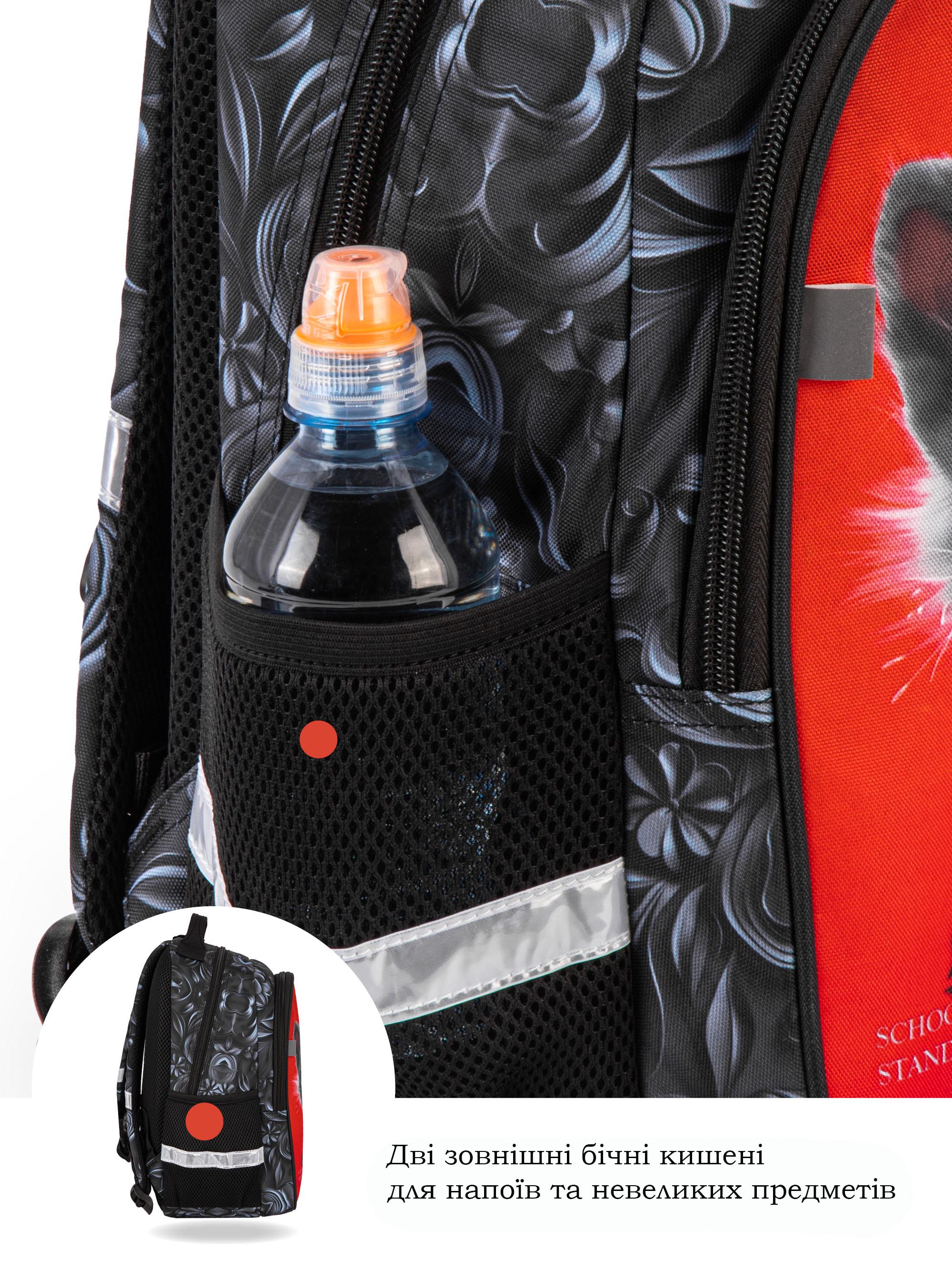 Шкільний рюкзак для дівчинки School Standard Котик для початкової школи 38х28х16 см (160-11) - фото 8