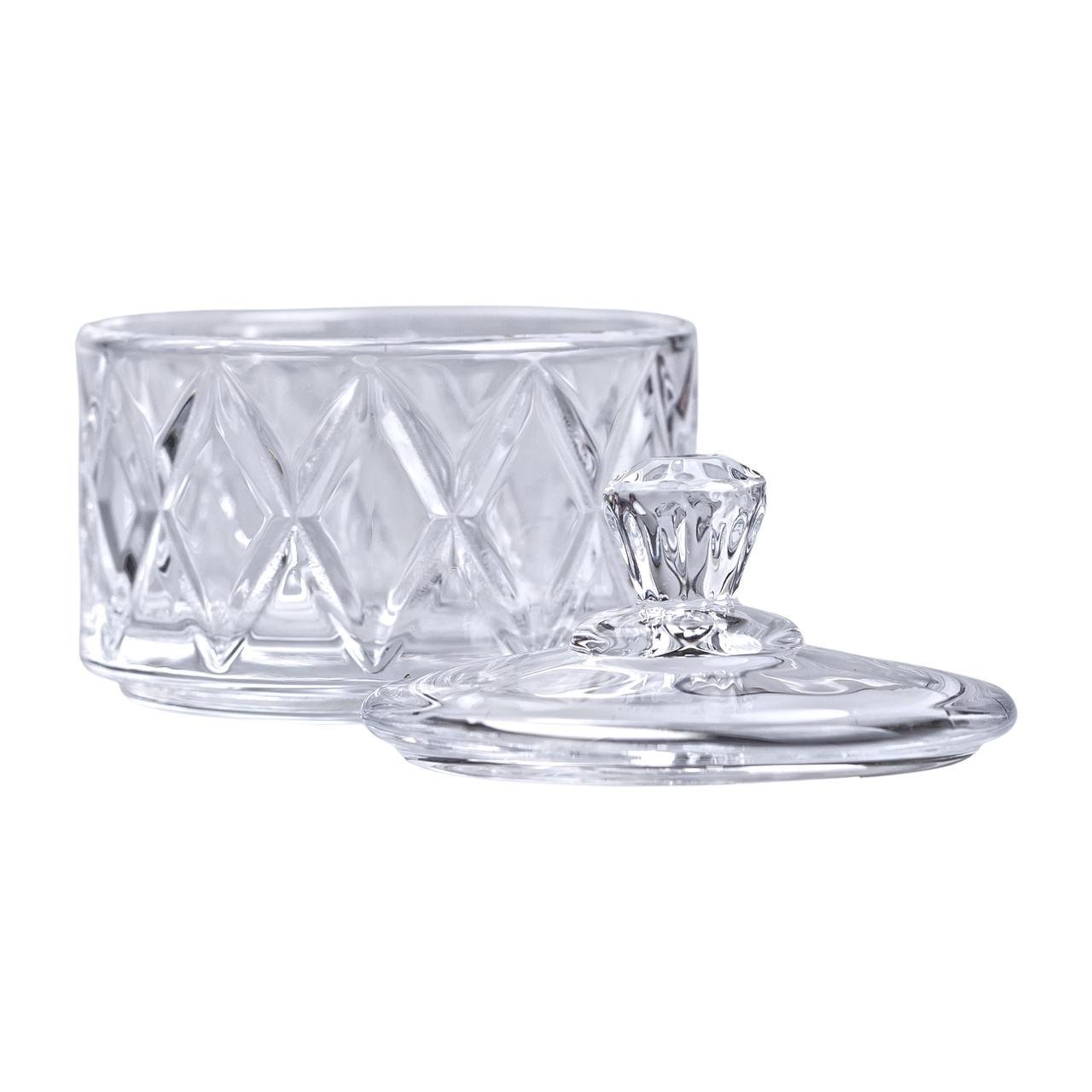 Цукерниця з кришкою кругла скляна 6,5 см (5974) - фото 3 Цукерниця з кришкою кругла скляна 6,5 см (5974) - фото 3