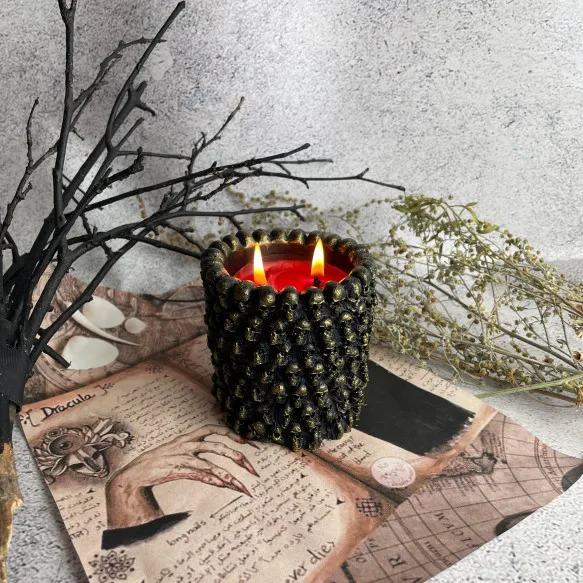 Свічка воскова в золоті Пекельний котел Чорний (1161)