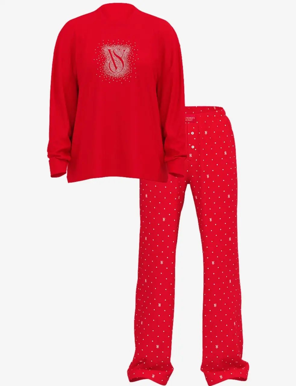 Піжама котонова Victoria's Secret S Червоний (26926790)