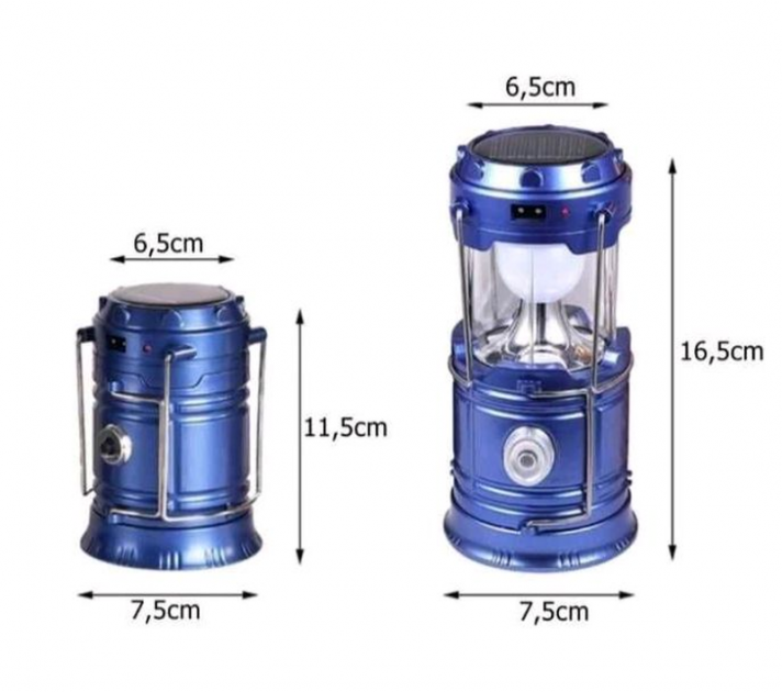 Ліхтар SIHONG SH-5800 розсувний з сонячною панелью та акумулятором Синій - фото 3 Ліхтар SIHONG SH-5800 розсувний з сонячною панелью та акумулятором Синій - фото 3