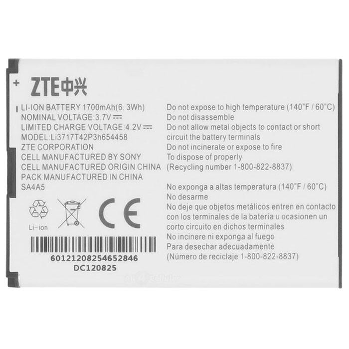 Акумулятор для ZTE Li3717T42P3h654458 WiFi-router Verizon 890L/MF63/AC60/EUFI890/AR918B