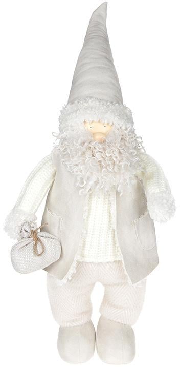 Декоративная фигура Санта в жилетке 25х15х61 см Белый Декоративная фигура Санта в жилетке 25х15х61 см Белый