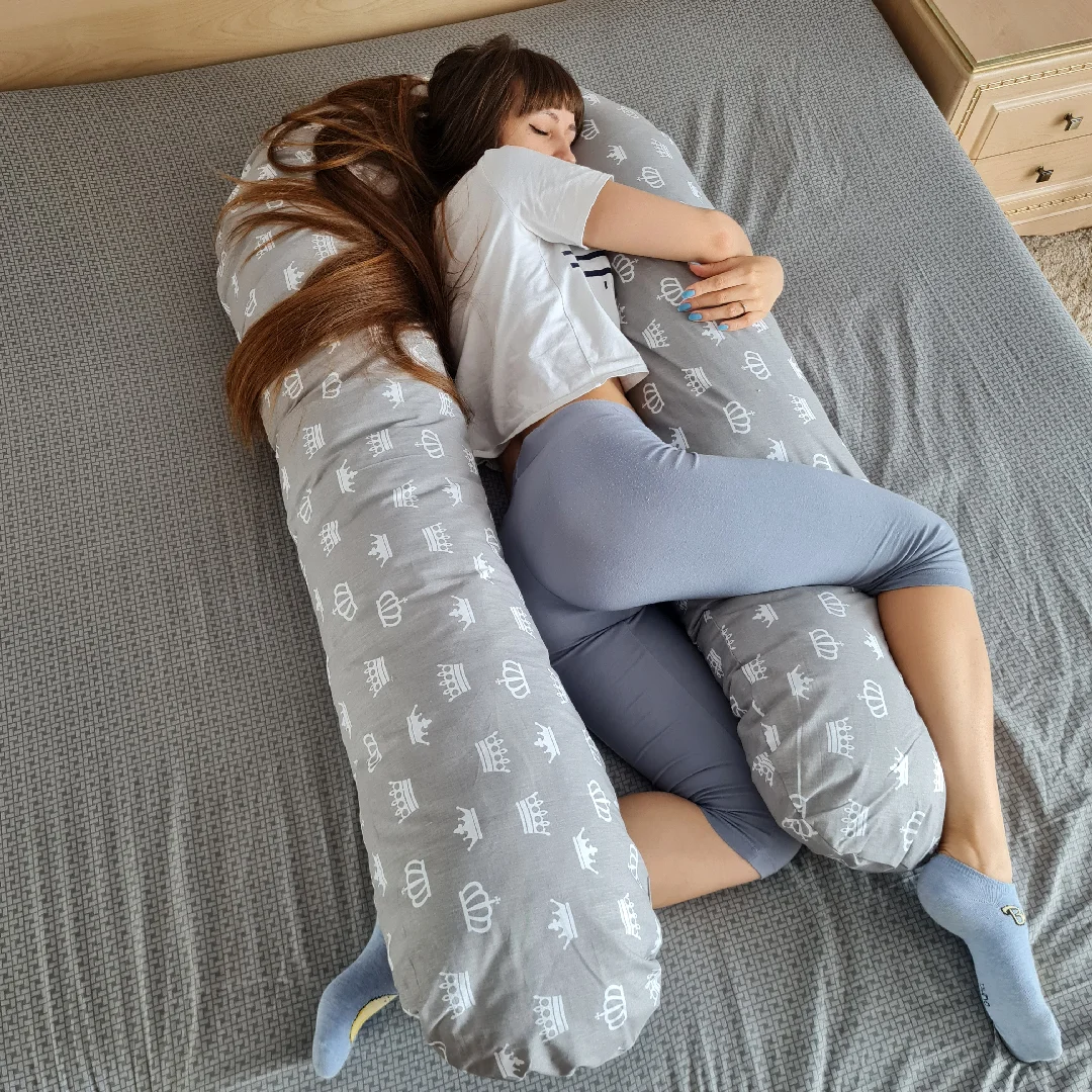 Подушка для вагітних U-подібна Котон 150 см (052) - фото 2 Подушка для вагітних U-подібна Котон 150 см (052) - фото 2