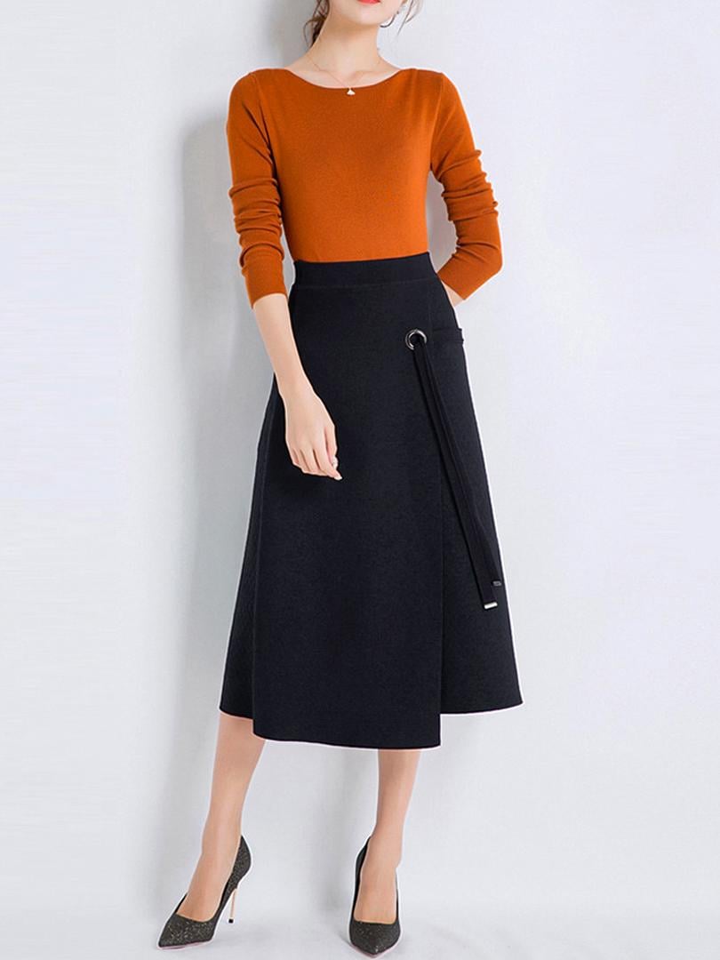 Юбка на запах миди Forza Viva MW-KS-1855-4 р. 46 Черный (17852327) - фото 2 Юбка на запах миди Forza Viva MW-KS-1855-4 р. 46 Черный (17852327) - фото 2