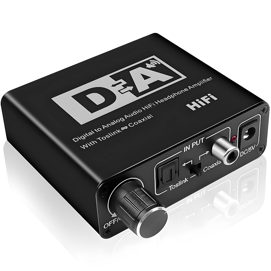 Перетворювач цифро-аналоговий Addap DAC-02 ЦАП із Toslink SPDIF та коаксіалу на RCA/mini Jack/SPDIF/коаксіал