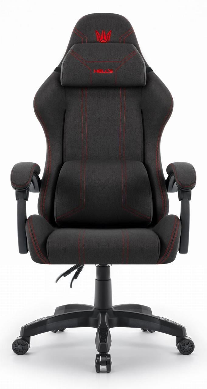 Офісне крісло Hell's HC-1014 тканина Black-Red - фото 2