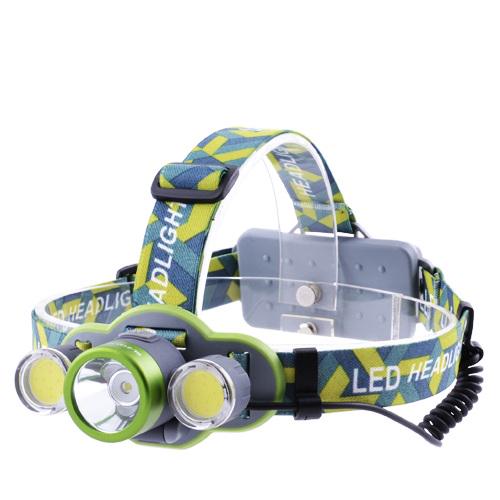 Фонарь налобный с индикацией заряда 2133-T6+2COB