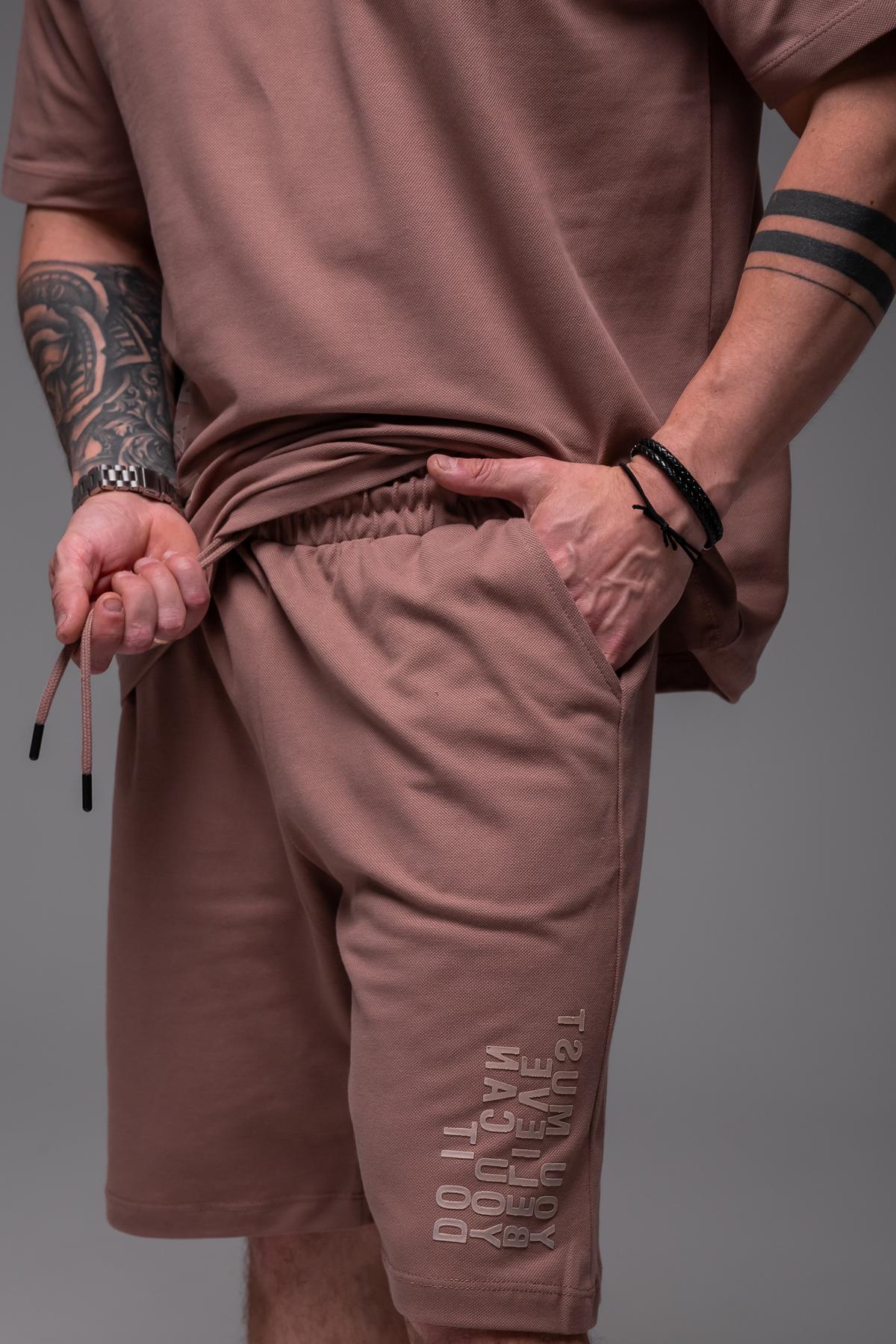 Прогулочный костюм мужской Must Believe оверсайз XL Кофейный (2385/2/3) - фото 7